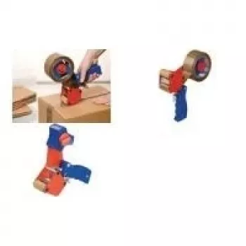 tesa Packer Handabroller für 50mm x 66m Rollen, Blau-Rot (56402-00002-00)