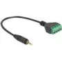 DeLOCK Audiokabel 0,2 m 2,5 mm Klemme Schwarz Grün 66256