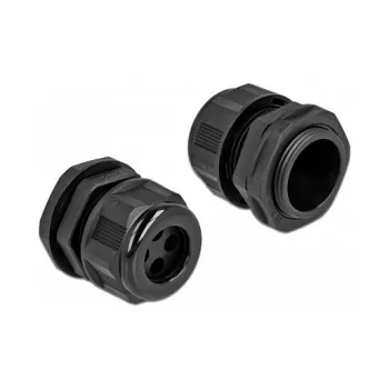 Kabelverschraubung DeLOCK 60381 Schwarz Kunststoff 2 Stück