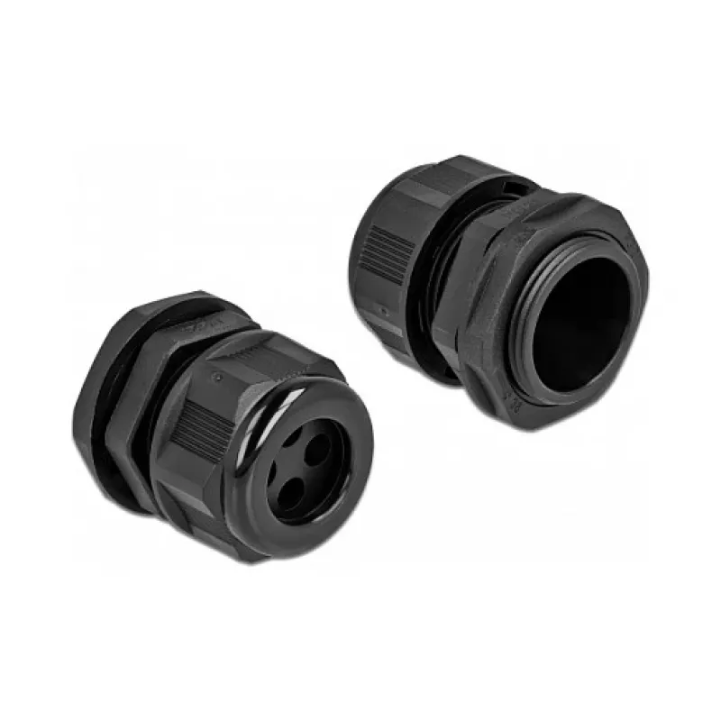 Kabelverschraubung DeLOCK 60381 Schwarz Kunststoff 2 Stück
