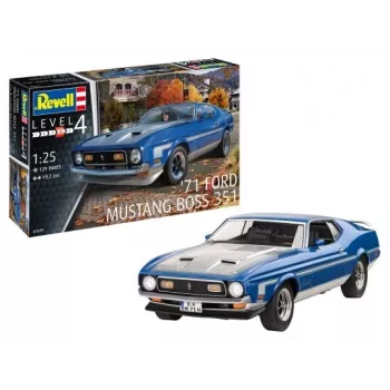 Kunststoffmodellauto REVELL Ford Mustang Boss 351 Bausatz im Maßstab 1:25