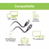 Techly ICOC U3C-RJ45-010 Netzwerkkabel Silber, Schwarz 1 m Cat6 F/UTP (FTP)