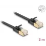 DeLOCK RJ45 Cat.6A Netzwerkkabel Stecker auf Stecker U/FTP 3m Schwarz