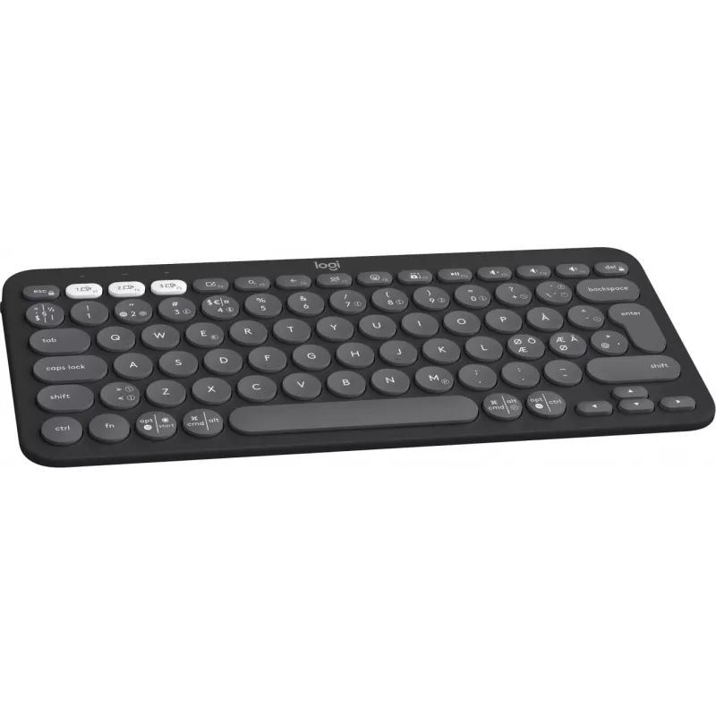 Logitech Pebble Keys 2 K380s – Tastatur – kabellos – Bluetooth LE – QWERTY – Nordic (Dänisch/Finnisch/Norwegisch/Schwedisch) – Tonal Graphite (920-011879)