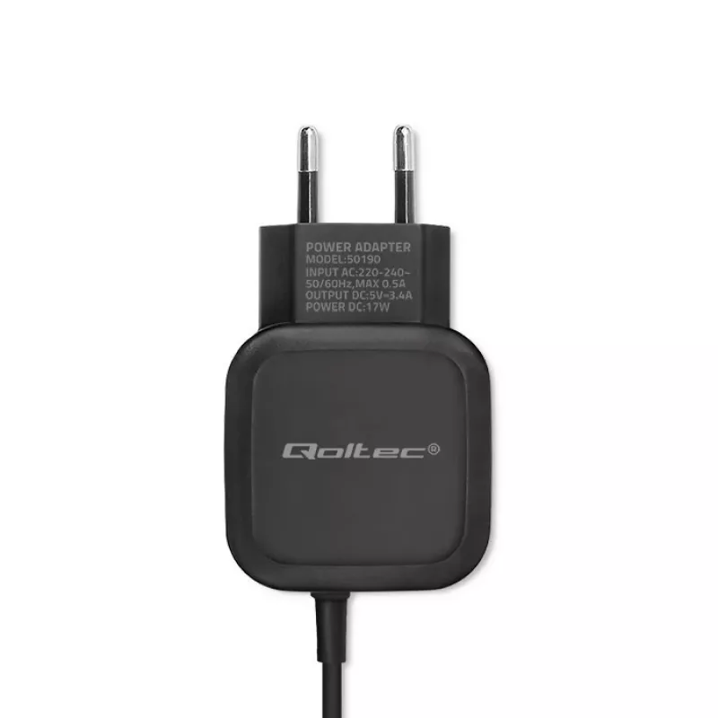 Qoltec 50190 Ladegerät für Mobilgeräte, Handy, Tablet, Telefon, Universal