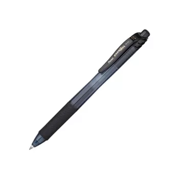 Pentel Energel X - Einziehbarer Gelstift - Schwarz - Schwarz - Durchscheinend - Kunststoff - Gummi - Gummi - Beidhändig
