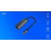 SAVIO Adapter USB-C 3.1 Gen.1 (M) auf RJ-45 Gigabit Ethernet (F), 1000 Mbps, AK-56, grau