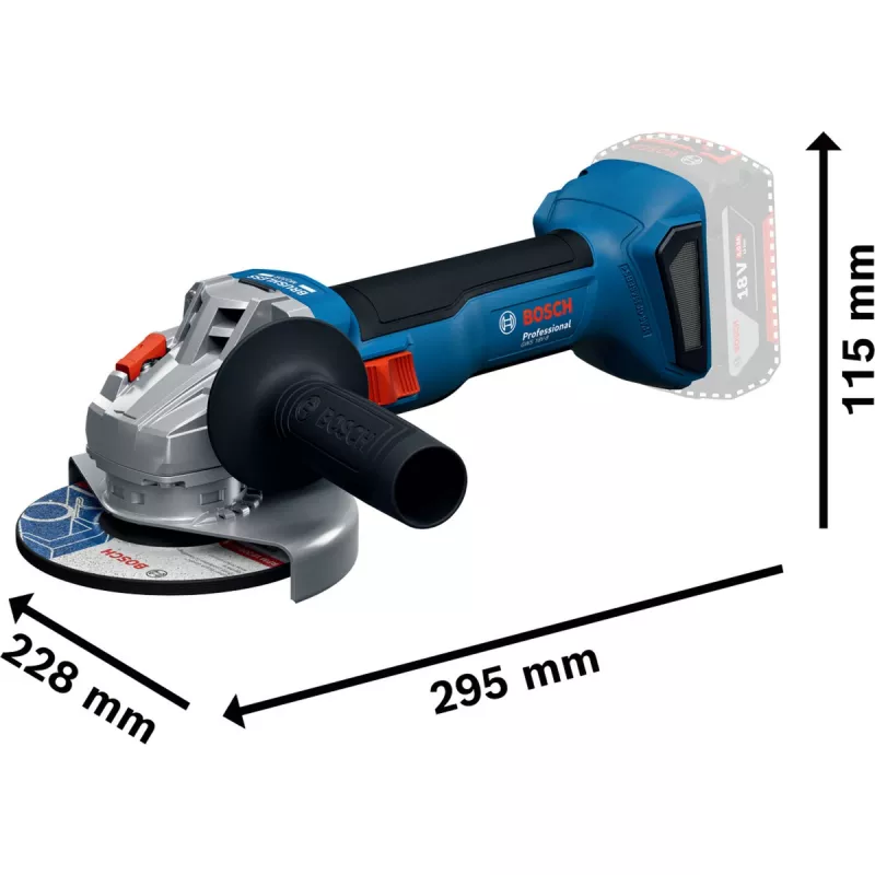 18V Professional Set, GBH 18V-22 + GSR 18V-65 + GWS 18V-8 Professional, Werkzeugset Blau, 2x Li-Ion Akku 5,0Ah, in 3 L-BOXXen