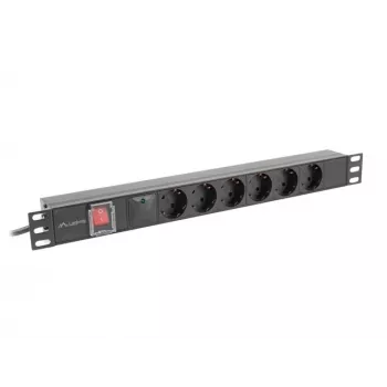 Lanberg PDU-05F-0200-BK Stromverteilungseinheit (PDU) 5 AC-Ausgänge 1U Schwarz