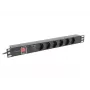 Lanberg PDU-05F-0200-BK Stromverteilungseinheit (PDU) 5 AC-Ausgänge 1U Schwarz
