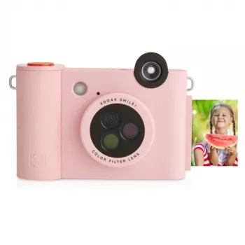 Sofortbildkamera Kodak SMILE+ 2x3 Zoll Pink — 2x3-Zoll ZINK-Drucke, integrierter wiederaufladbarer Akku