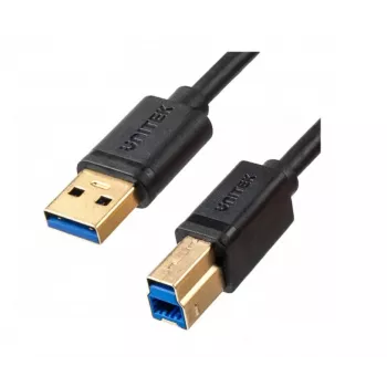 USB-Kabel Unitek C14095BK-2M – USB-A auf USB-B 3.0, 5 Gbit/s, 2 m, schwarz, vergoldete Kontakte