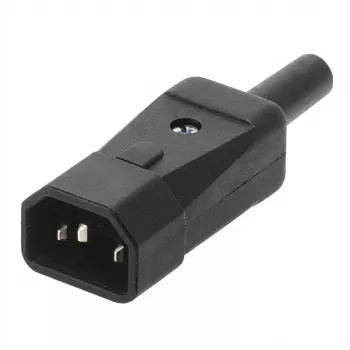 C14-Netzstecker Bachmann 915.171 Schwarz