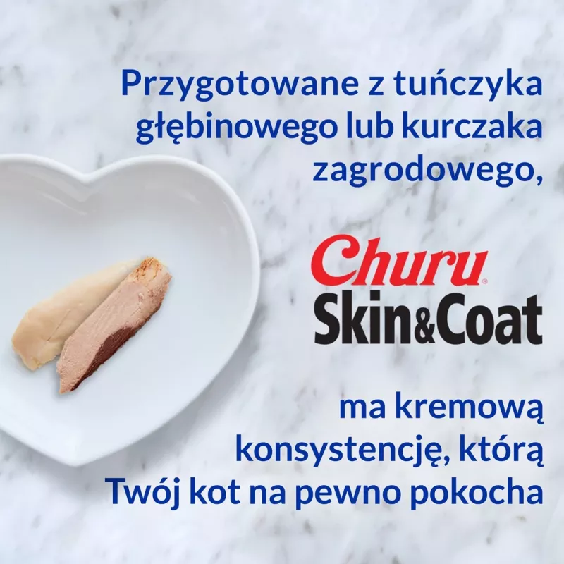 INABA Churu Skin&Coat Chicken Rezept – Katzensnacks – 4x14 g