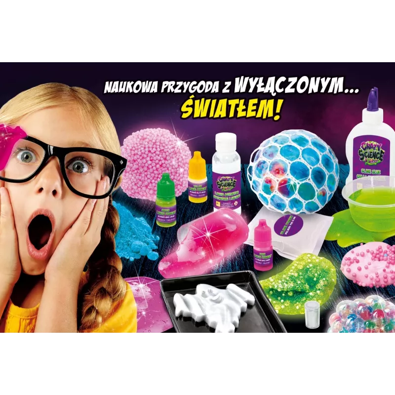 Wissenschaftsbaukasten Liscianigiochi Crazy Science Schleim im Dunkeln 304-PL89239 — Experimentierset mit im Dunkeln leuchtendem Schleim