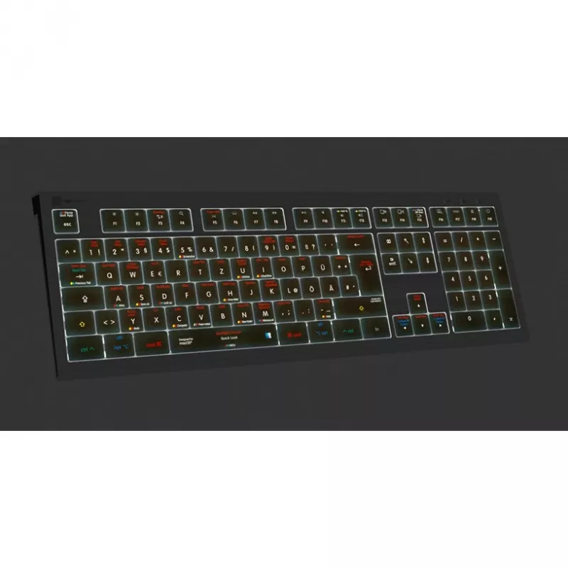 Logickeyboard LKB-OSX-A2M-DE Tastatur USB QWERTZ Deutsch Schwarz (LKB-OSX-A2M-DE)