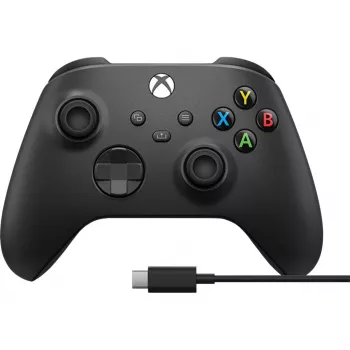 Microsoft Xbox Wireless Controller + USB-C-Kabel Schwarz Gamepad Analog / Digital PC, Xbox One, Xbox One S, Xbox One X, Xbox Series S, Xbox Series X