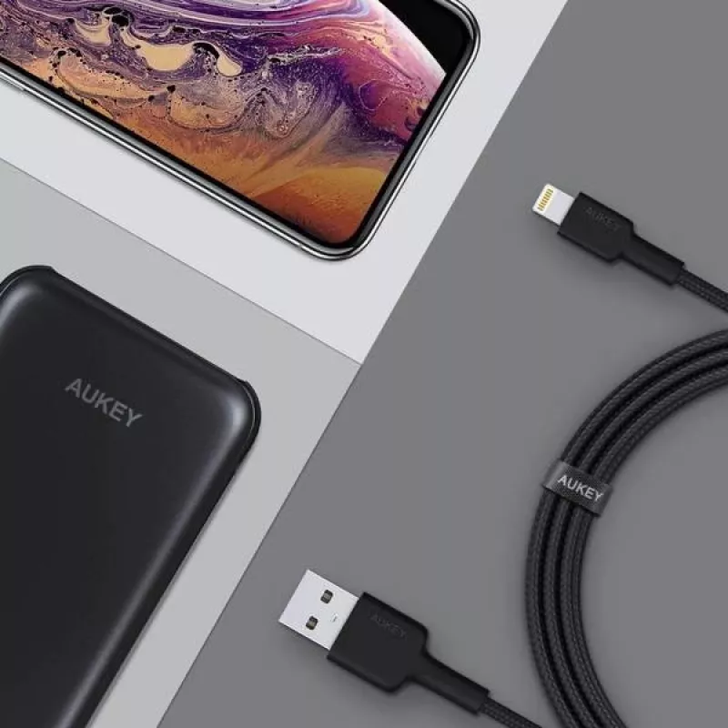 Lightning-Kabel AUKEY CB-AL05 1 m Schwarz