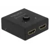 DeLock HDMI 2-1 bidirektional 4K 60 Hz kompakt - Retail Box - Video/Audio-Switch - 2 x HDMI - Desktop (64072)