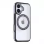 Schutzhülle Torras Ostand R Fusion für iPhone 16 — Schwarz, schlanke stoßfeste Hülle