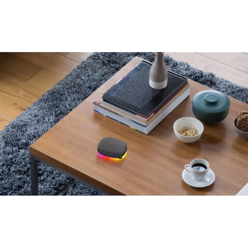 Bluetooth-Lautsprecher Philips TAS2307BK/00 mit integrierten Lichtern, kabellose Audiowiedergabe