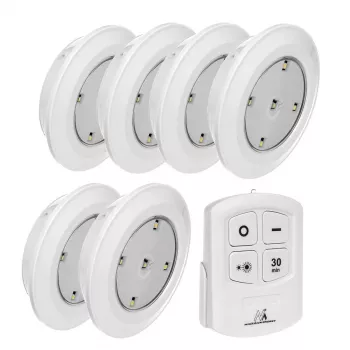 Maclean Energy MCE165 Fernbedienungs-LED-Lampen-Set, AAA-Batterien, 6 Stück im Set