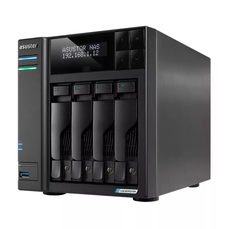 Asustor LOCKERSTOR 4 Gen2 (AS6704T) NAS Desktop Intel® Celeron® N N5105 4 GB DDR4 0 TB ADM Schwarz