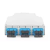 Glasfaser-Hutschienenbox DIGITUS DN-963890, OS2, SC-Adapter mit 2-m-Pigtail, Stahl, Blau/Grau