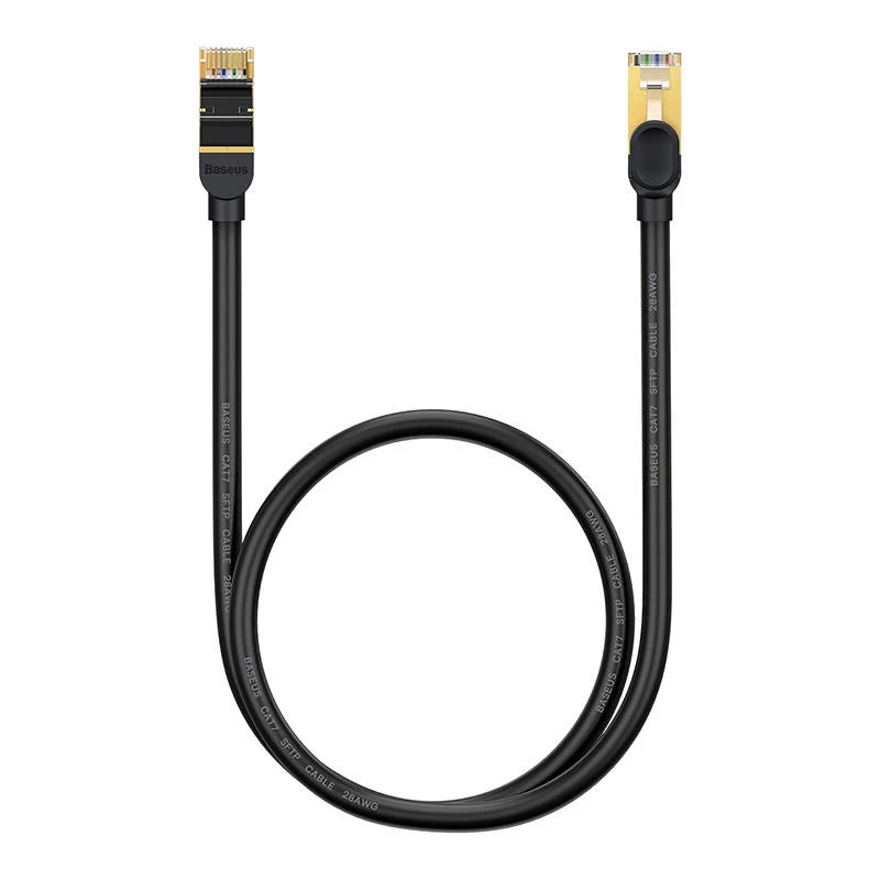 Baseus Ethernet RJ45, 10Gbps, 1m Netzwerkkabel (schwarz)