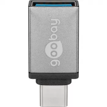 Wentronic Goobay USB-C™ Adapter - USB 3.0 A-Buchse, Grau - zur Verbindung zwischen USB-C™- und USB-A-Geräten (56621)