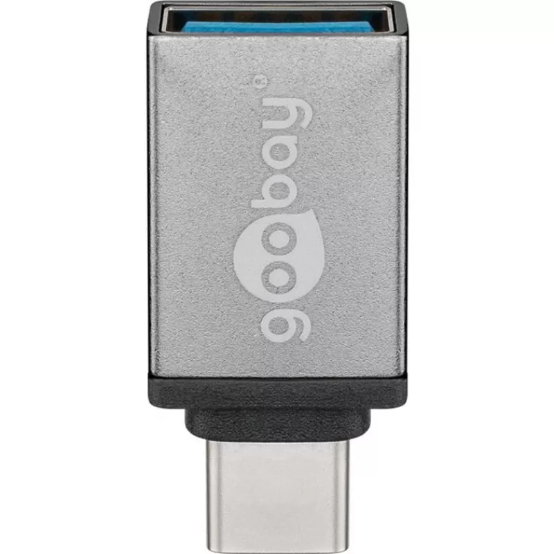 Wentronic Goobay USB-C™ Adapter - USB 3.0 A-Buchse, Grau - zur Verbindung zwischen USB-C™- und USB-A-Geräten (56621)