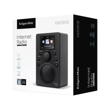 Internetradio Kruger & Matz KM0818.1 mit Wi‑Fi, Bluetooth, USB und Wecker