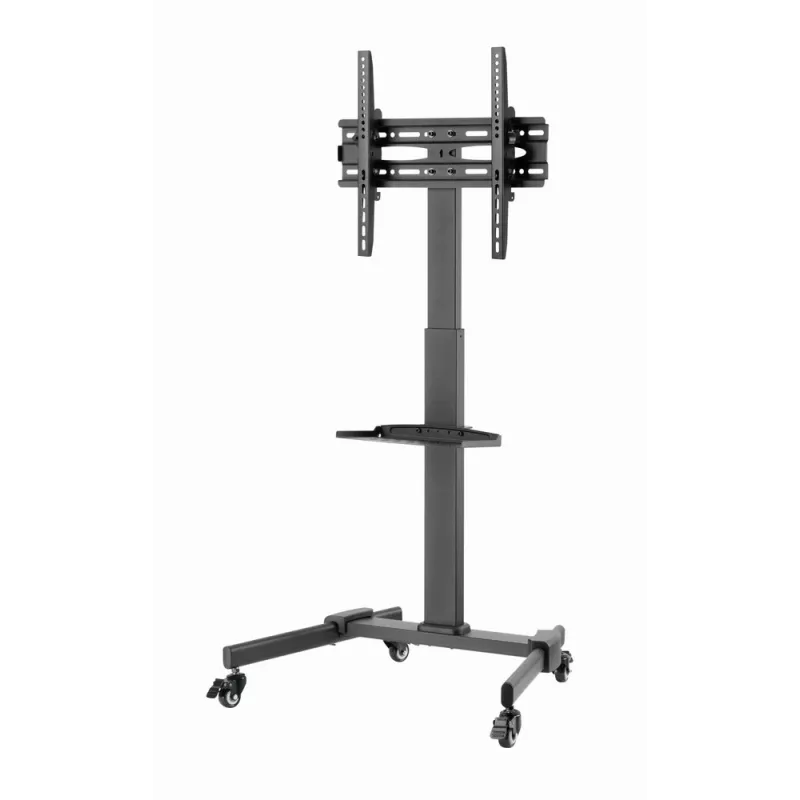TV-Ständer GEMBIRD TVS-55T-01 für 32–55 Zoll Fernseher, Stahl, höhenverstellbar VESA 100x100–400x400, neigbar, Rollen, max. Belastung 35 kg