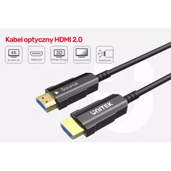 HDMI-Kabel UNITEK C11072BK-25M 25 m 18 Gbit/s Schwarz