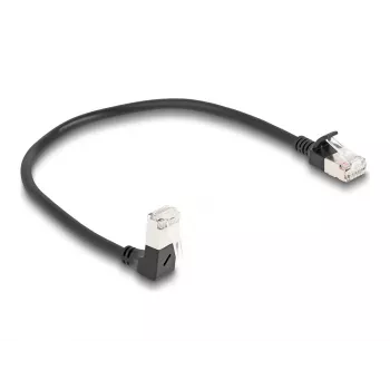 Netzwerkkabel DeLOCK RJ45 Cat.6A 0,25 m Schwarz