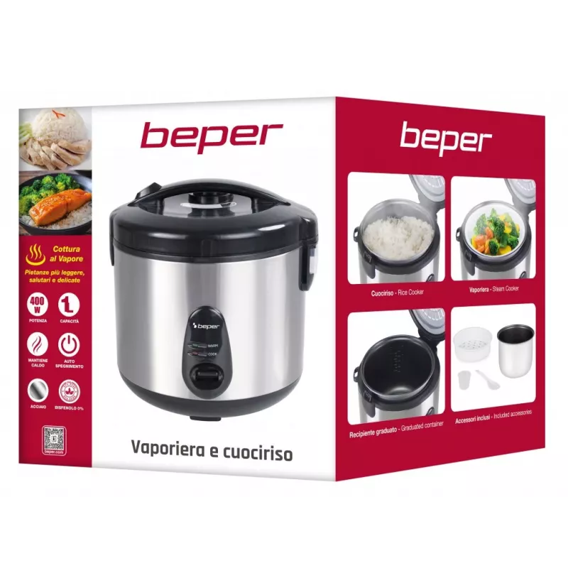 Beper P101VAP002 Reiskocher und Dampfgarer