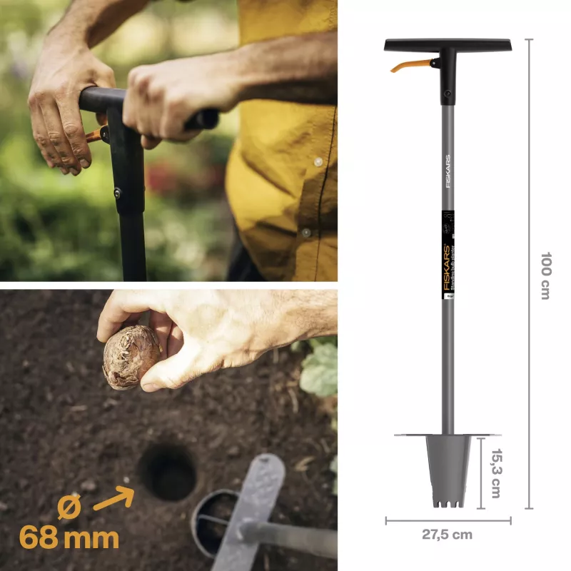 Pflanzhilfe Fiskars ERGO Langstiel-Pflanzhilfe – ergonomischer Langstiel, Modell 1057078