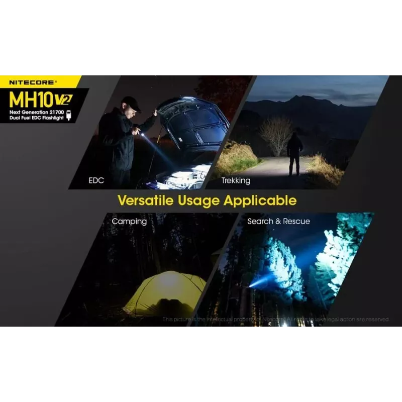 Hand-Taschenlampe Nitecore MH10 V2 Schwarz
