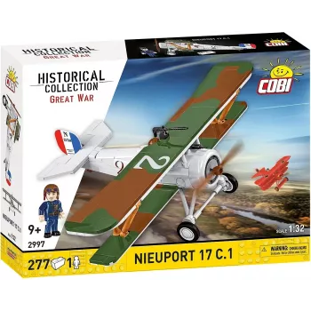 Konstruktionsset Cobi Blocks Nieuport 17 C.1 277 Stück — Modellflugzeug-Bausatz, Sammelbares Steckbaustein-Set