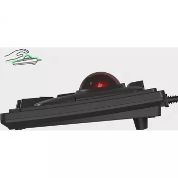 Kabelgebundene mechanische Full-Size-Tastatur KeySonic KSK-8202ELU-T (DE) — USB, deutsches Layout, Schwarz