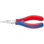 Knipex Elektronik-Greifzange Gesamtlänge 145 mm flach runde Backenform 6 Mehrkomponenten-Griff