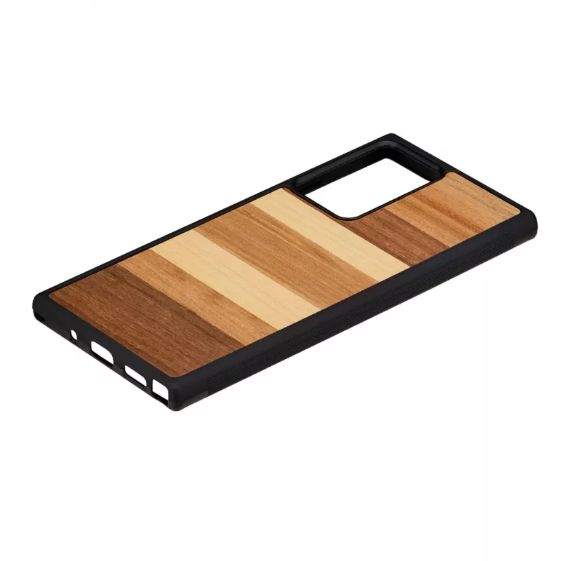 Schutzhülle Mann und Holz für Samsung Galaxy Note 20 Ultra — schwarzes Holz-Finish