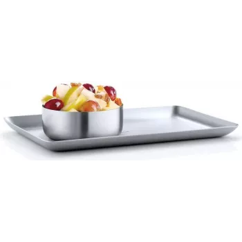Blomus BASIC – rechteckiges Serviertablett – Edelstahl – 150 mm x 250 mm (63612)
