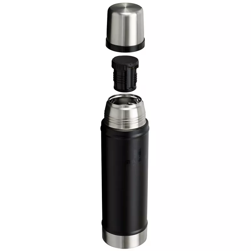 Thermosflasche STANLEY The Legendary Classic 0,6 l, schwarz, vakuumisolierte Flasche