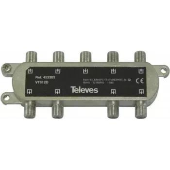 Verteilverstärker Televes VT812D — 1 Eingang, 8 Ausgänge, 5–1220 MHz