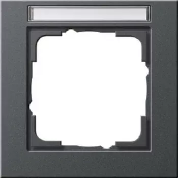 Abdeckrahmen Gira E2 Anthrazit, Thermoplast, schraubenlos, 80,8×80,8×9,3 mm