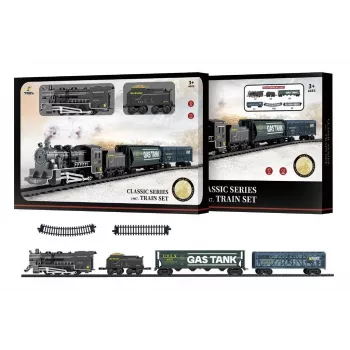 Elektrische Spielzeugeisenbahn Artyk Train Vintage — Modell 173806, batteriebetriebenes Eisenbahnset im Vintage-Stil