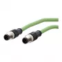METZ CONNECT M12 - Netzwerkkabel - M12 (4-polig) (M) auf M12 (4-polig) (M) - 2 m - Geschirmt - CAT 5e - Litze - Grün