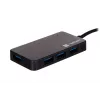 USB-Hub NATEC Moth 4-Port USB 3.2 Gen 1 Typ-A (5000 Mbit/s), USB-gespeist, schwarz, 0,15 m Kabel