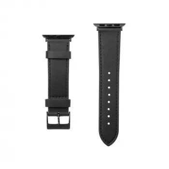 Lederarmband für Apple Watch FIXED FIXLST-434-BK — schwarz, Ersatzband